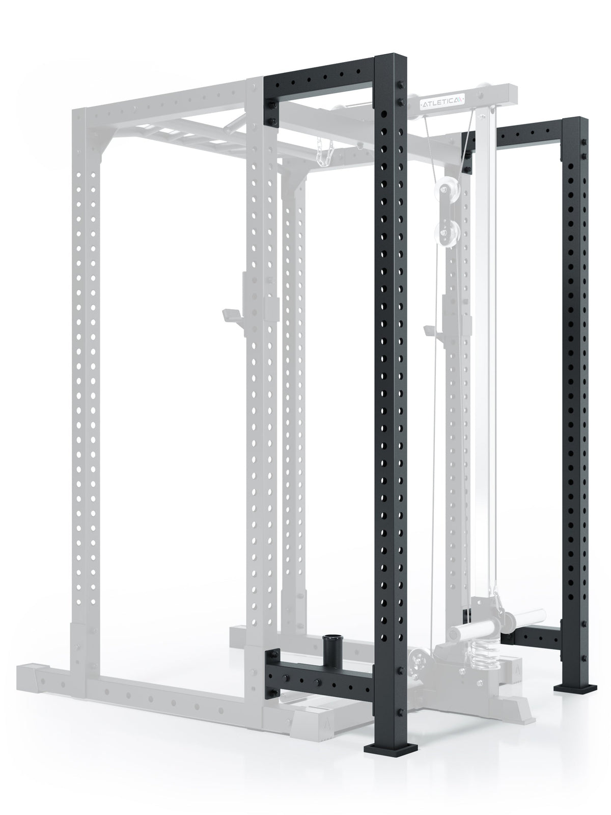 R7 Sixleg Extension on the Power Rack with Cable Pulley - for Squat, Bench Press and Deadlift