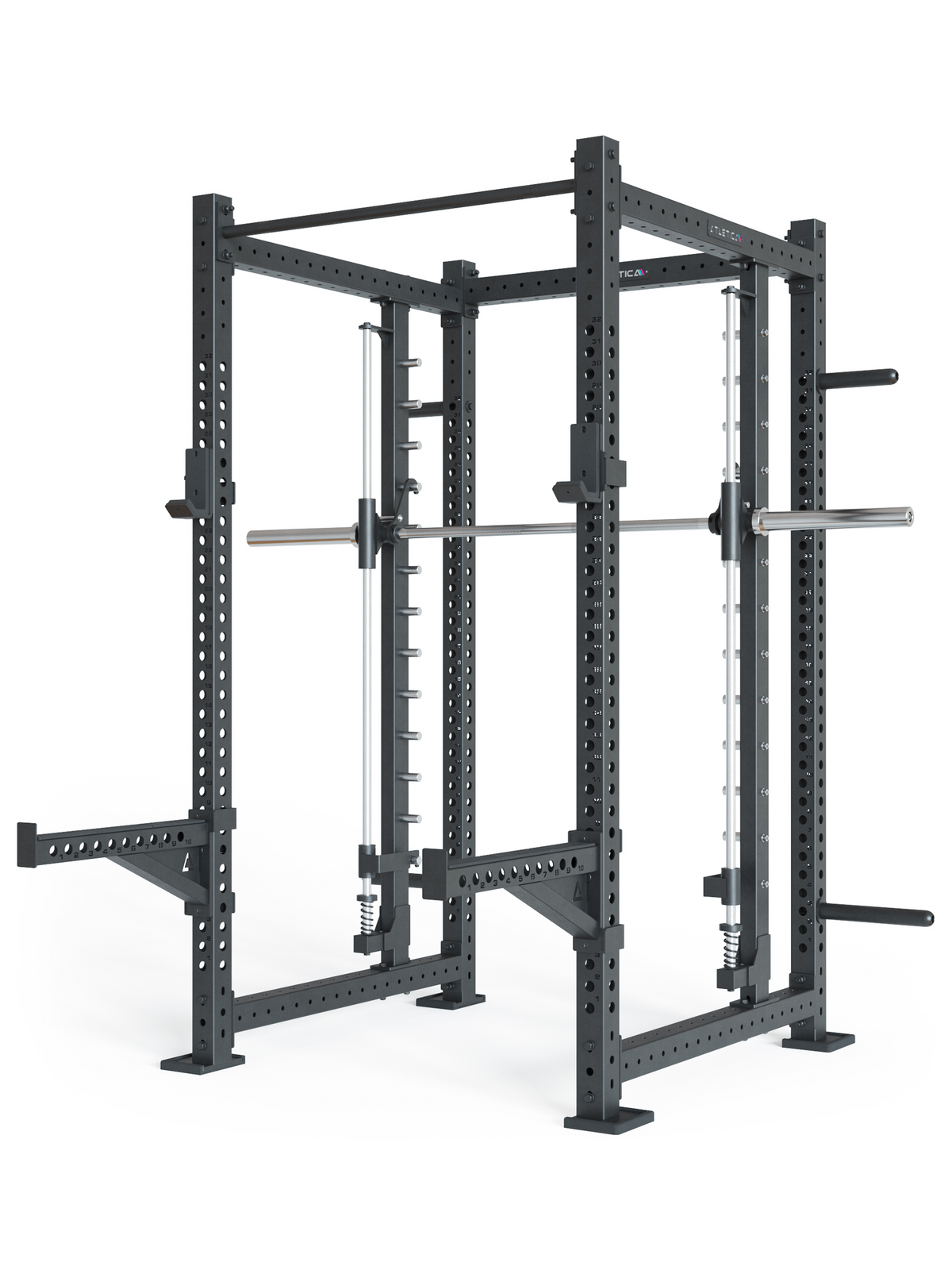 R8 Spectre Power Rack Long - black Smith Machine with pull-up bar, barbell