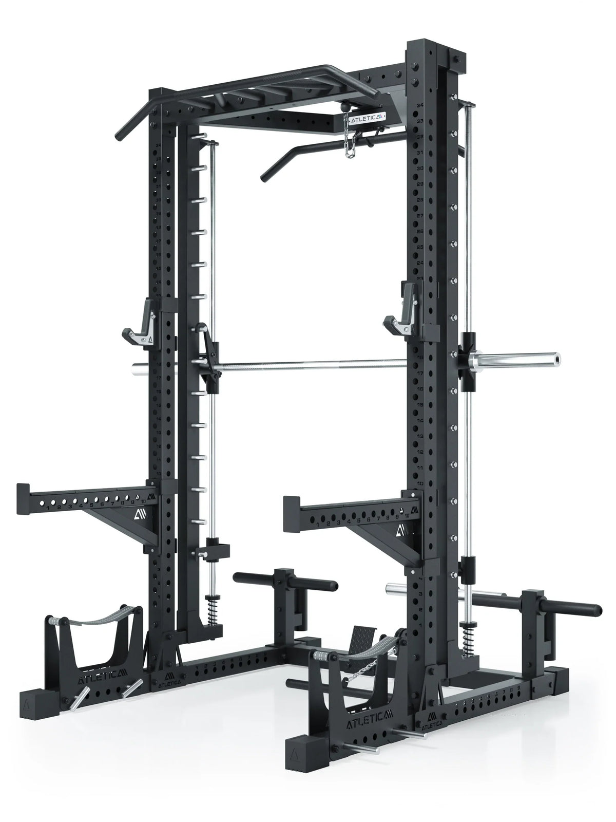 ATLETICA R7 Squat Rack with Lat Pulldown and Smith Machine Nemesis 70x70 Uprights R7 Series