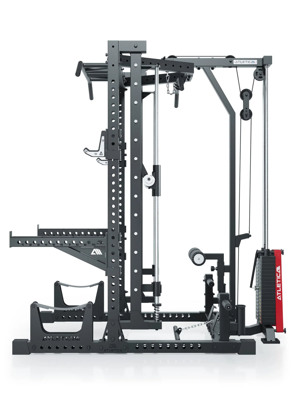 Squat Rack R7 series: with Smith Machine and 275 lb lat pulldown Nemesis 2.75"x2.75" Uprights