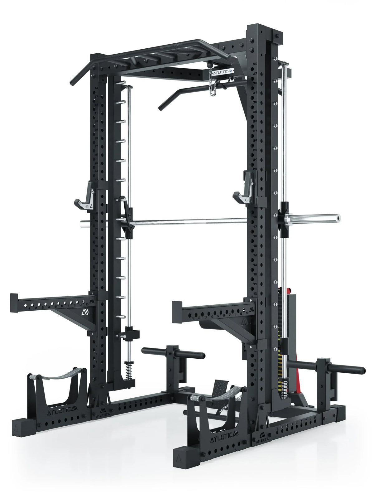 R7 Squat Rack with Smith Machine and 275 lb Lat Pulldown Nemesis 2.75"x2.75" Uprights R7 Series