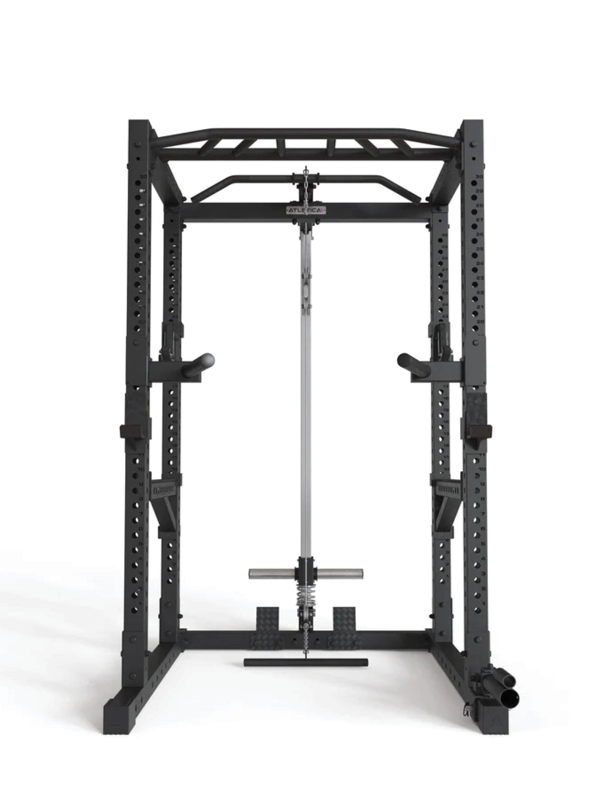 R7-Cage Power Rack – overall view with Pull-Up Bar and J-Hooks