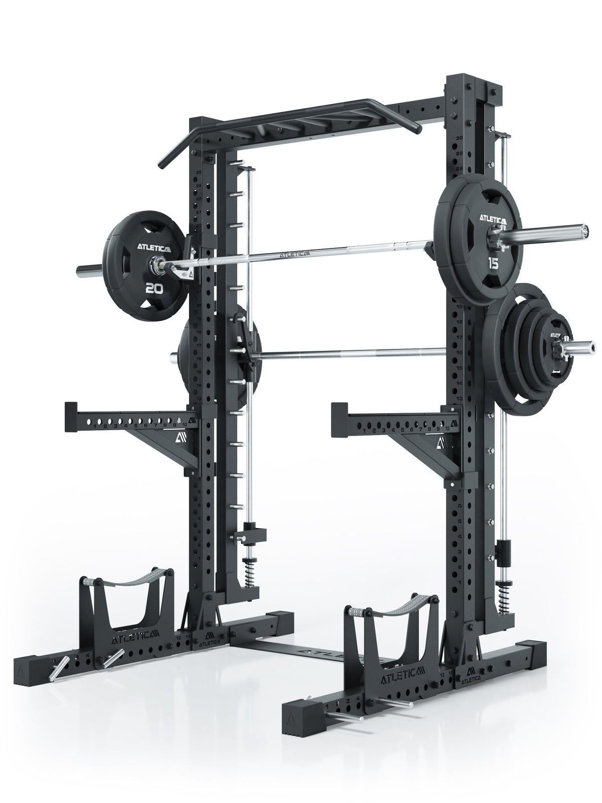 R7 Saber - Squat Rack with Smith Machine, Deadlift Station, Weight Plates, Barbell, Pull-Up Bar