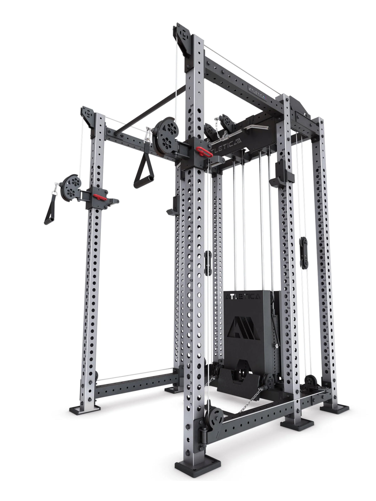 R8 Alpha Power Rack with Integrated Functional Trainer and Weight Stack