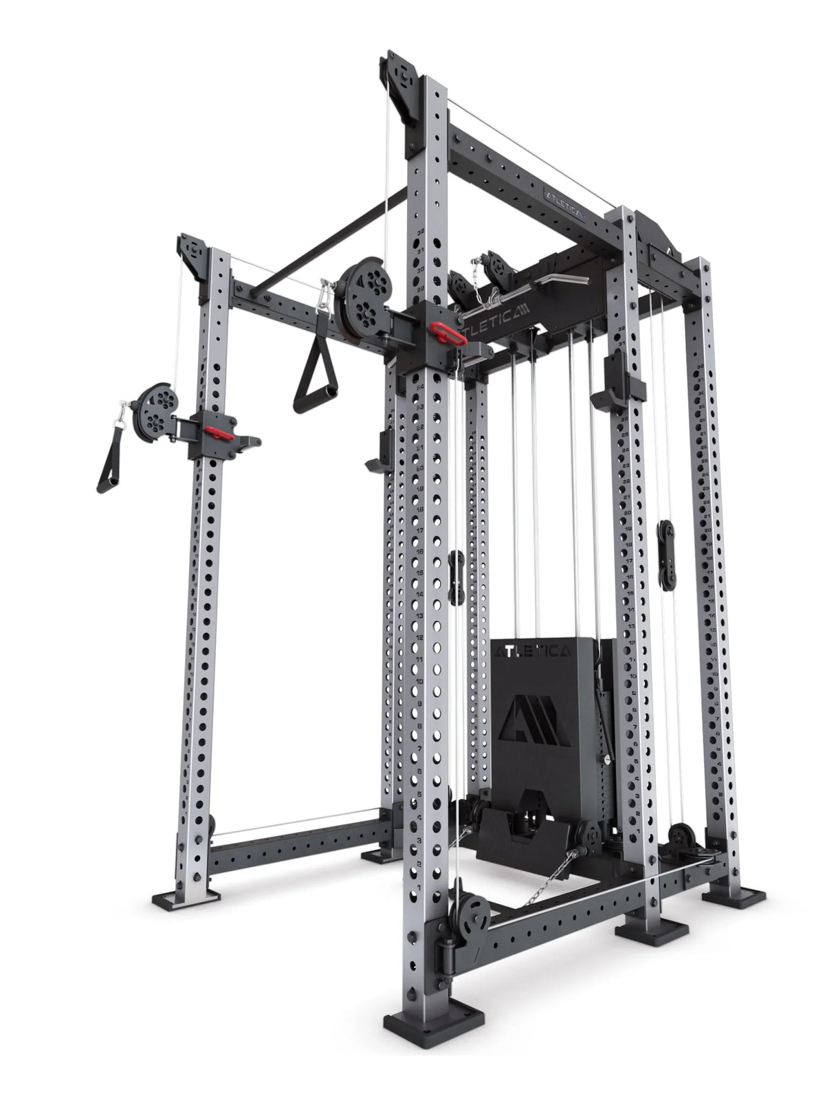 R8 Alpha Power Rack with Integrated Functional Trainer and Weight Stack