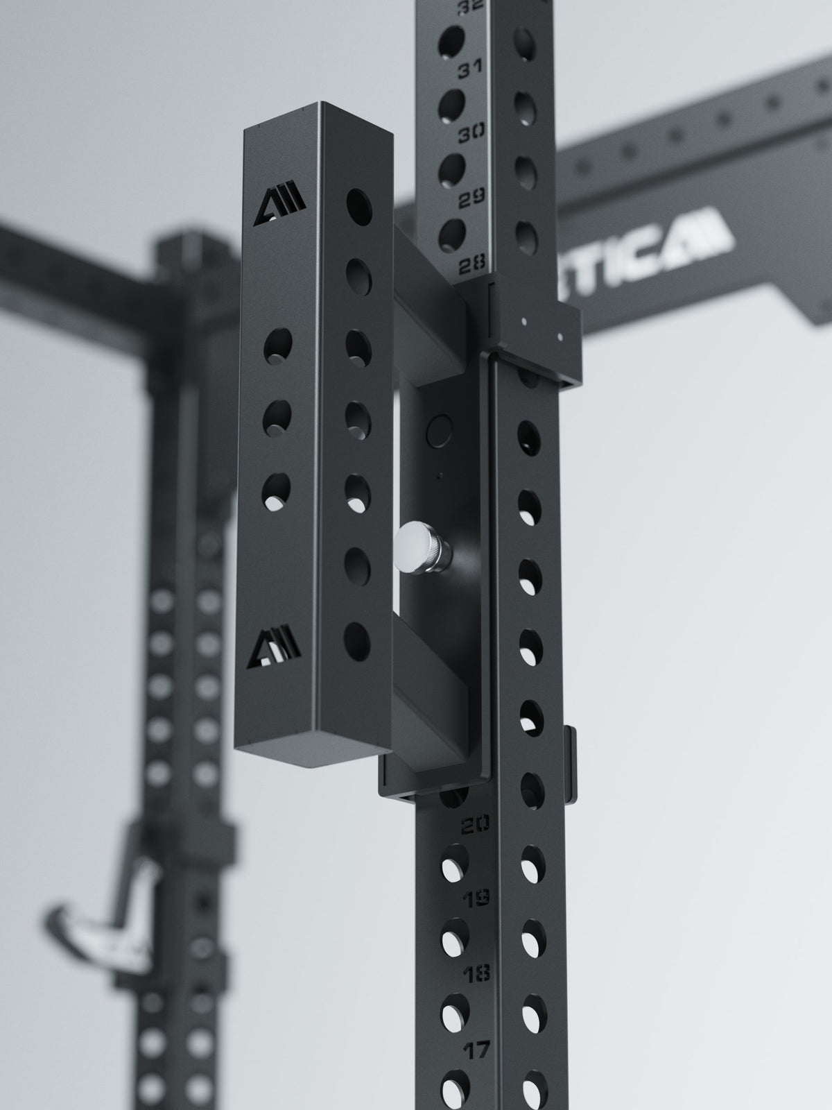 Multifunction adapter with hole 25 mm and pin 25 mm on the R8 Base Upright