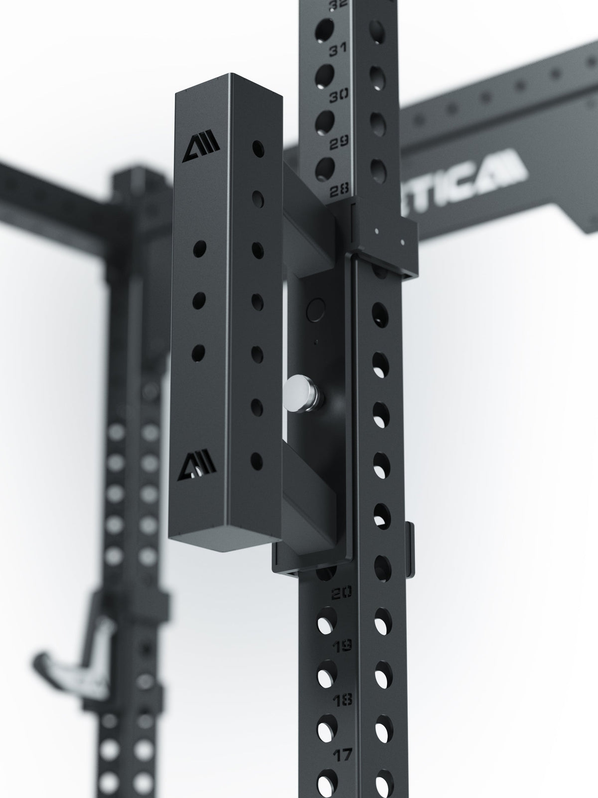 Multifunction Adapter with Hole 16 mm and Pin 25 mm on the R8 Base Rack Upright