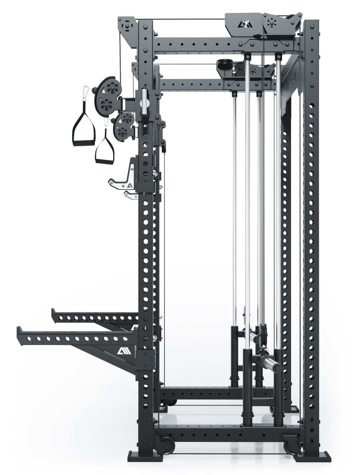 R8 Bradley Power Rack Medium Plate Loaded with Cable Pulley, two handles and 50-mm plate sleeves