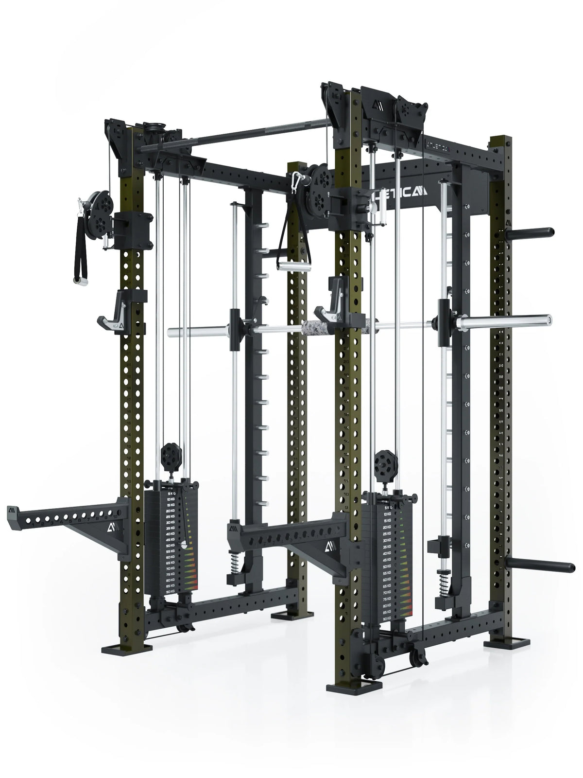 R8 Bradley Power Rack All-in-One - rack, Smith Machine, weight stack, cable pulley, Pull-Up Bar
