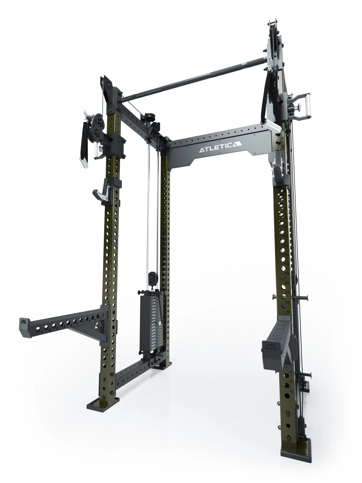 R8 Bradley Power Rack - Power Cage with weight stack, Pull-Up Bar, cable pulley