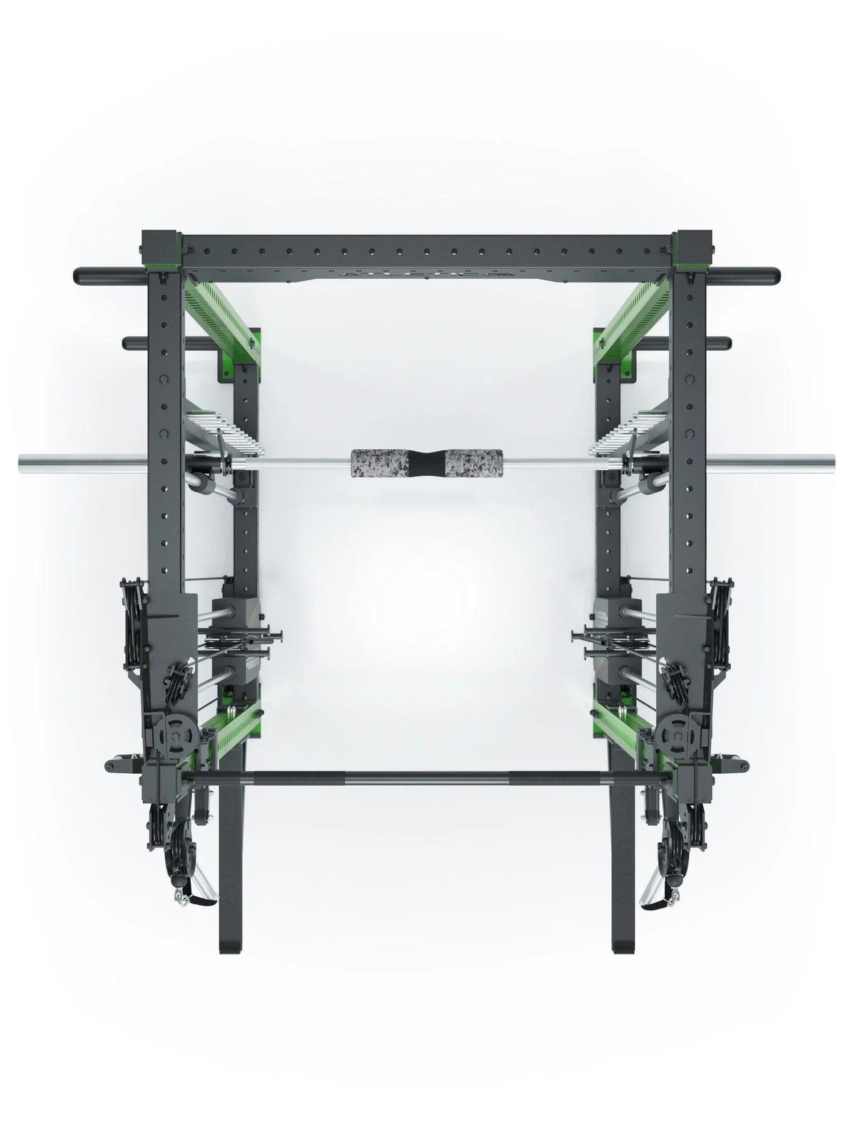R8 Bradley Power Rack - Cage with Barbell, Cable Pulley, Weight Plates
