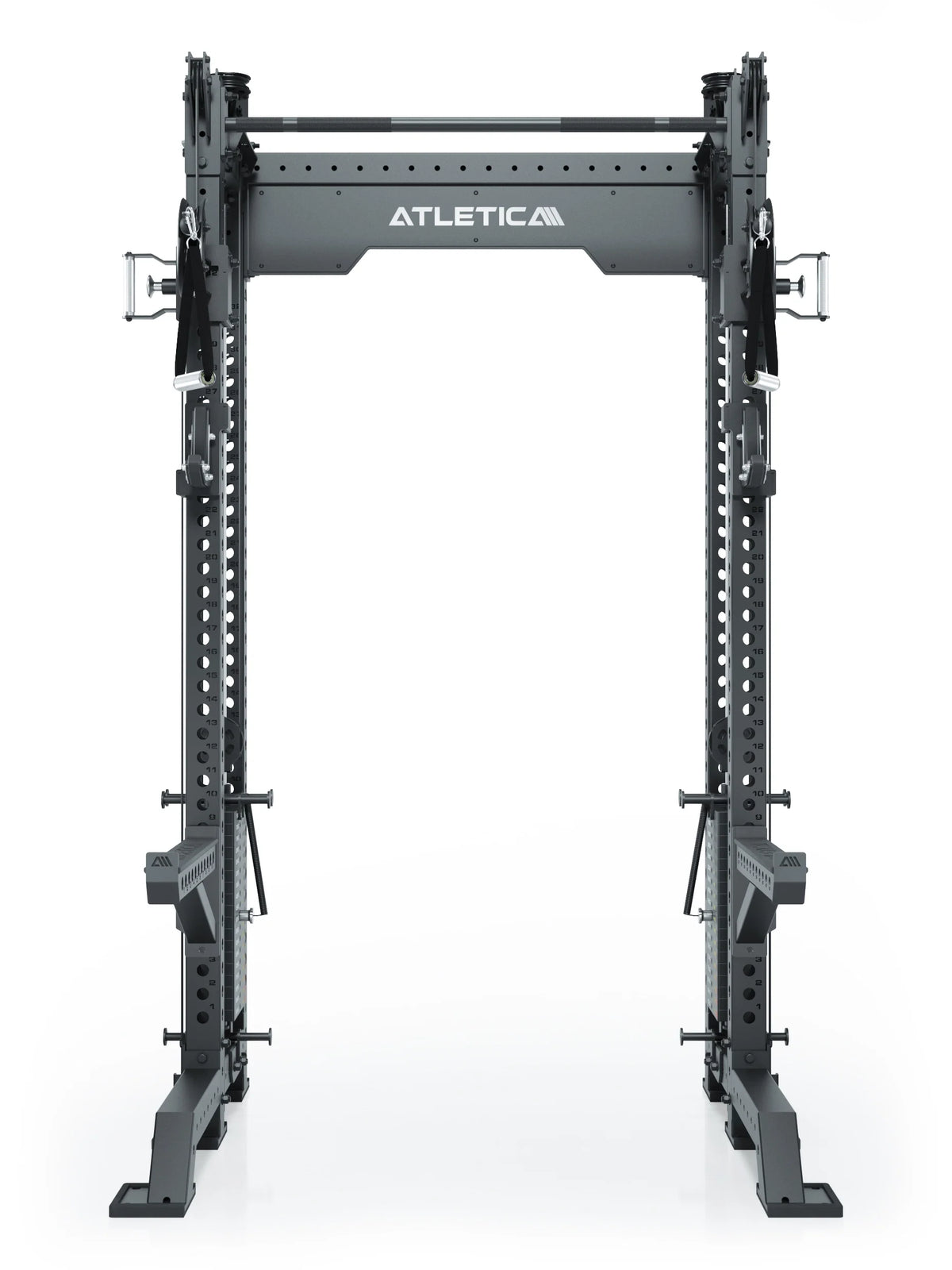 R8 Bradley Power Rack - free-standing Full Rack with adjustable safety struts for barbell training