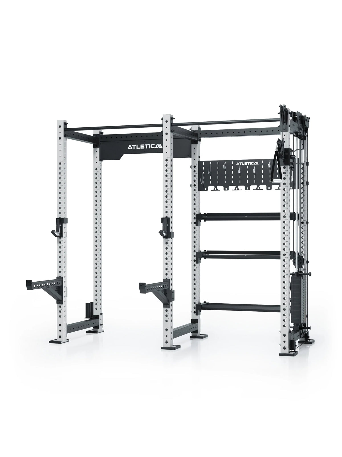 R8 Falcon R Set Ghost - Power Rack with Pull-Up Bar, weight plate shelf, Cable Pulley