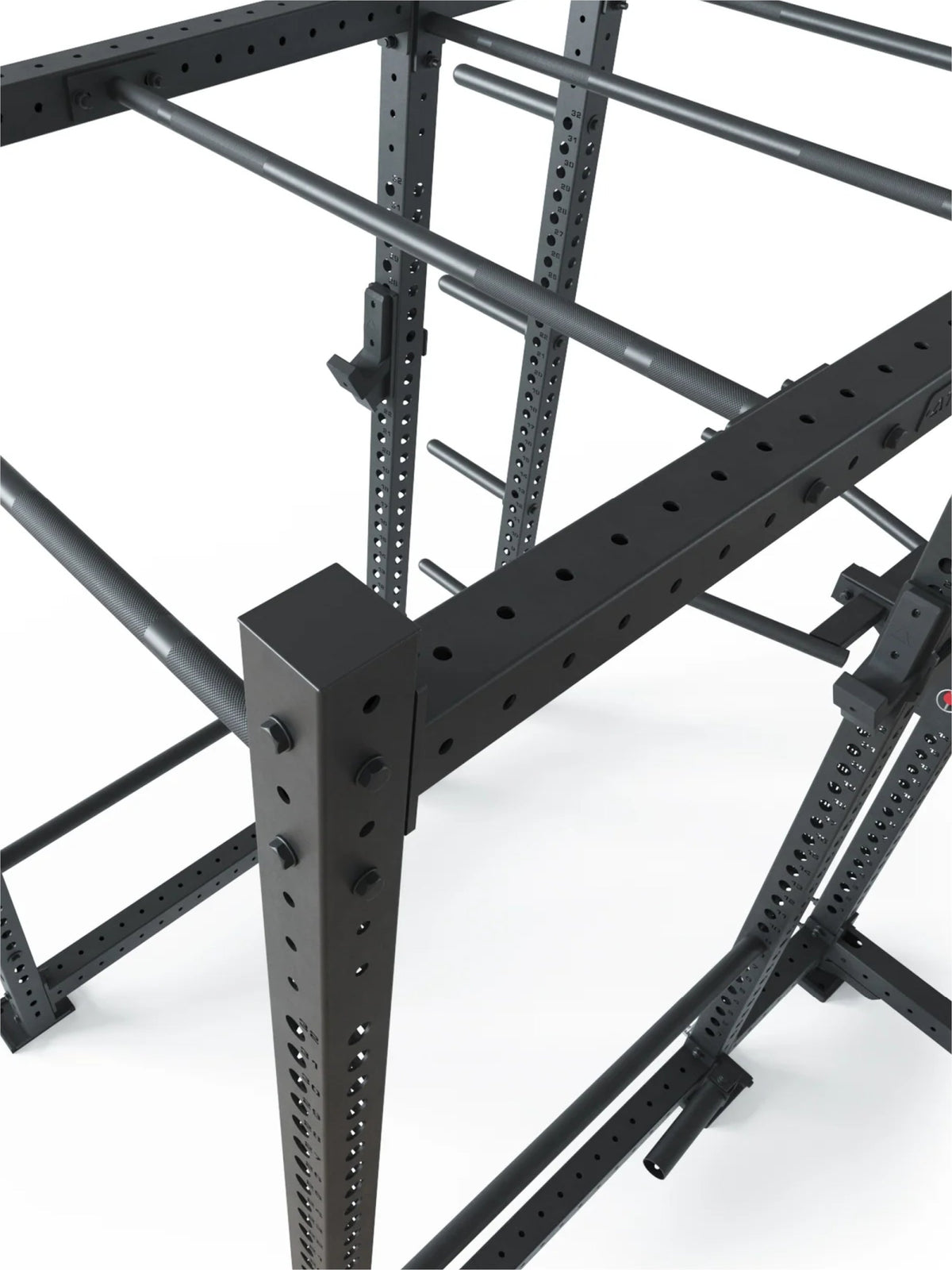R8 Raptor PRO - black Power Rack with pull-up bar, perforations, safety supports