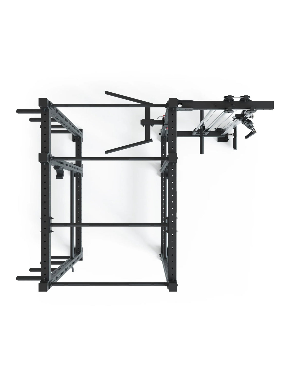 R8 Raptor PRO - Power Rack from above, Pull-Up Bar, dip bars, Cable Pulley, Weight Plate holders