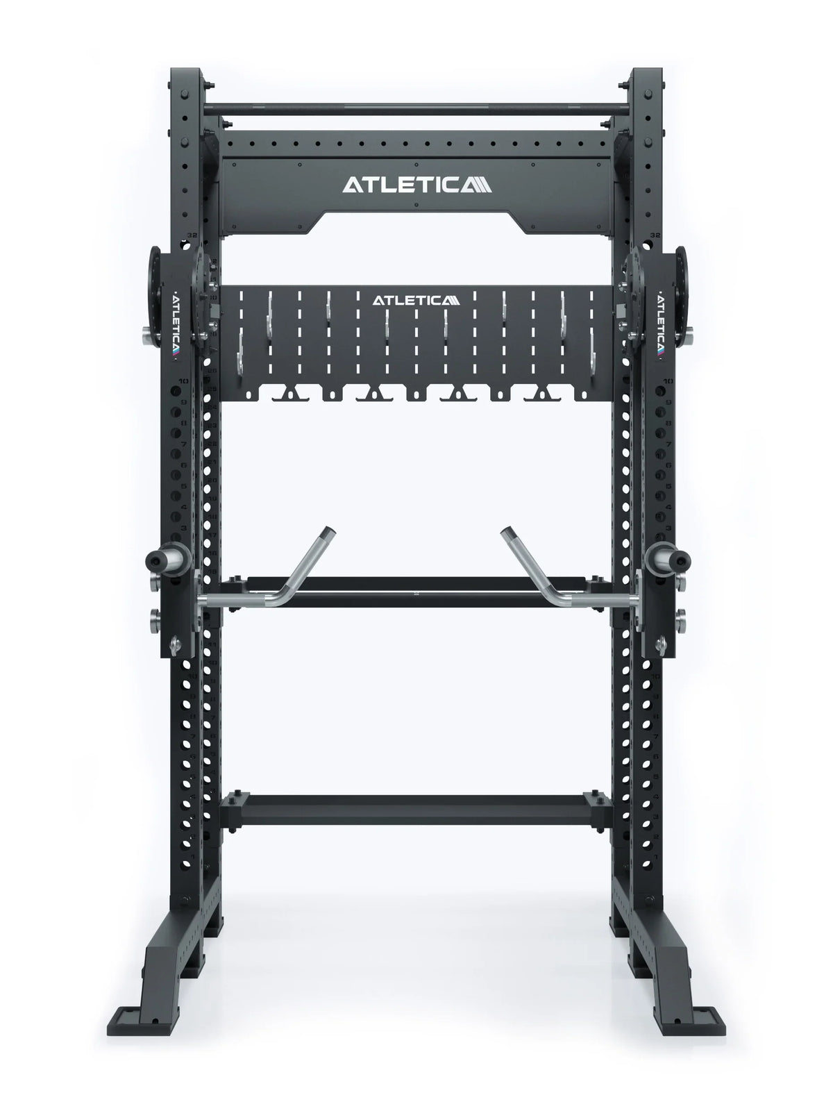 R8 Stereo Max Power Rack - with pull-up bar, weight plate holders, for squat, bench press and deadlift