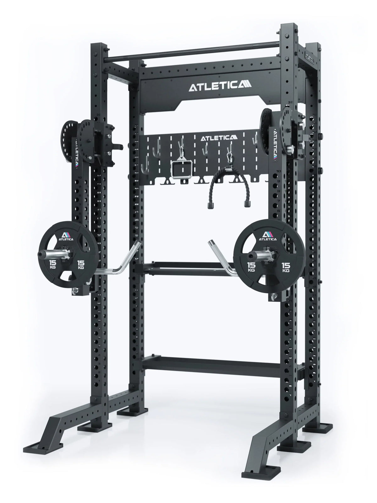 R8 Stereo Max Power Rack - with Pull-Up Bar and adjustable Jammer Arms, for squat, bench press and deadlift