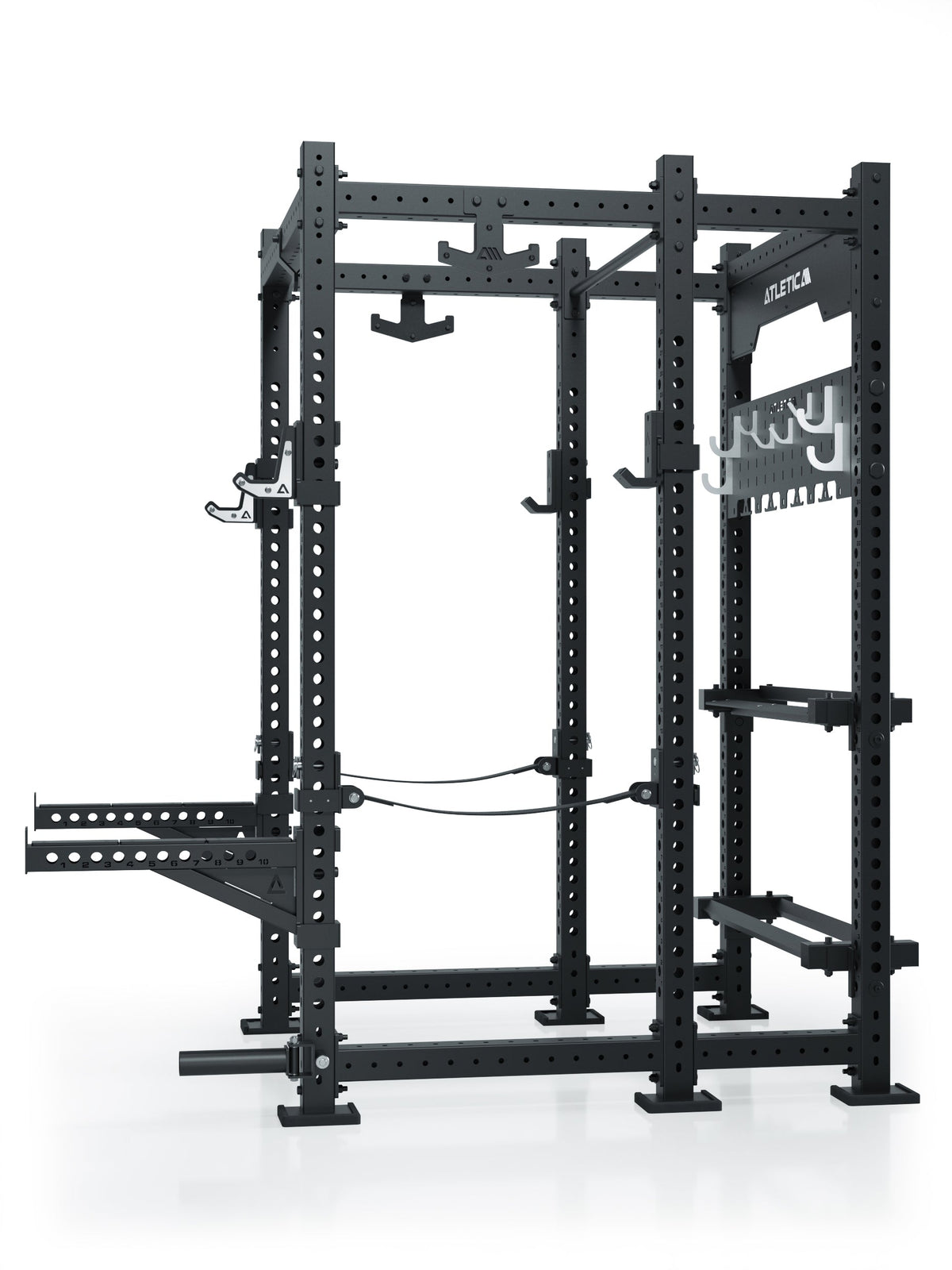 R8 Utile Power Rack with pull-up bar, weight plate rack, cable pulley