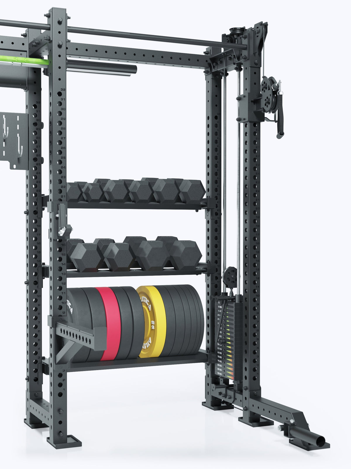 R8 Vulture Power Rack - with storage system for weight plates, dumbbells and barbells