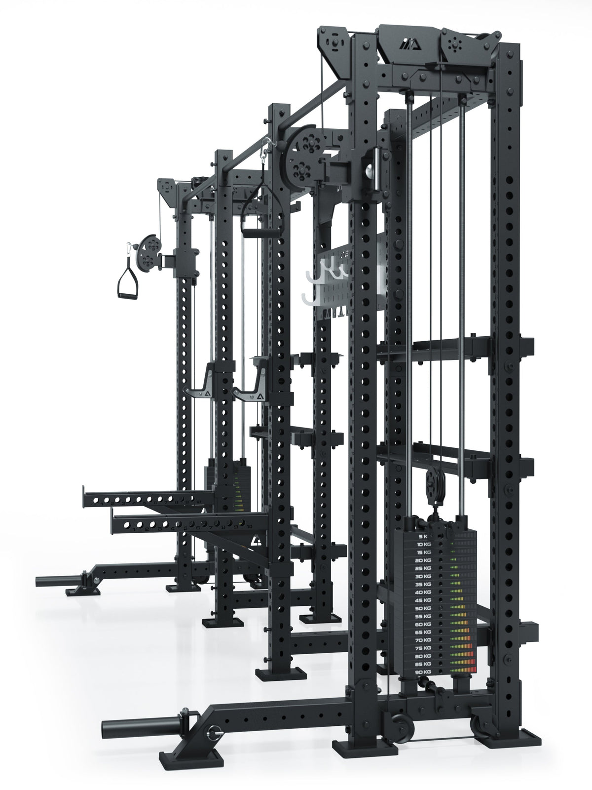 R8 Vulture Power Rack - with cable pulley, weight plate rest, J-Hooks, for squat, bench press and deadlift