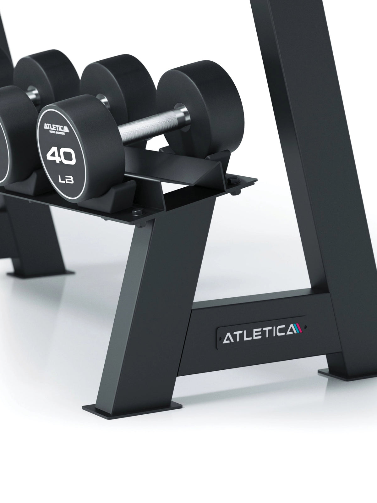 Storage for Dumbbells - Black Dumbbell Shelf with Round Dumbbells