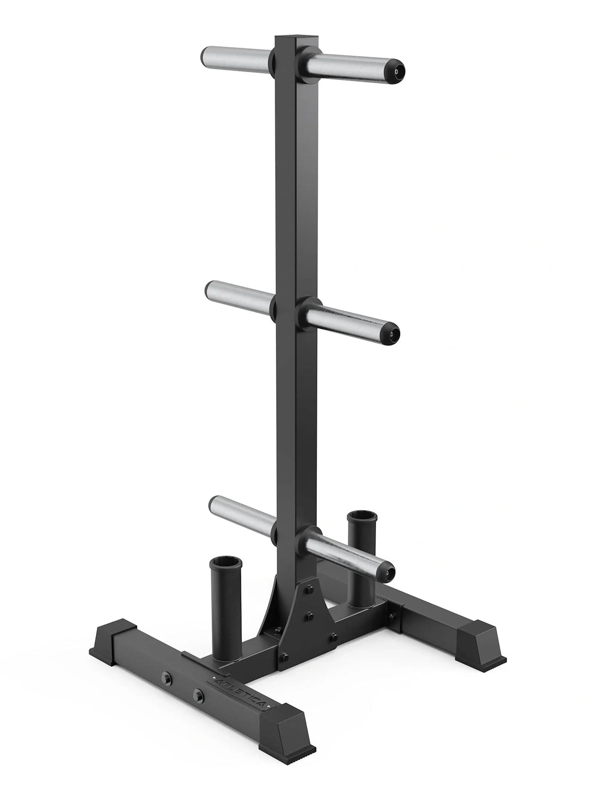 Rhino Grip Set 2H - Rhino weight plate rack with six silver holders, rectangular base