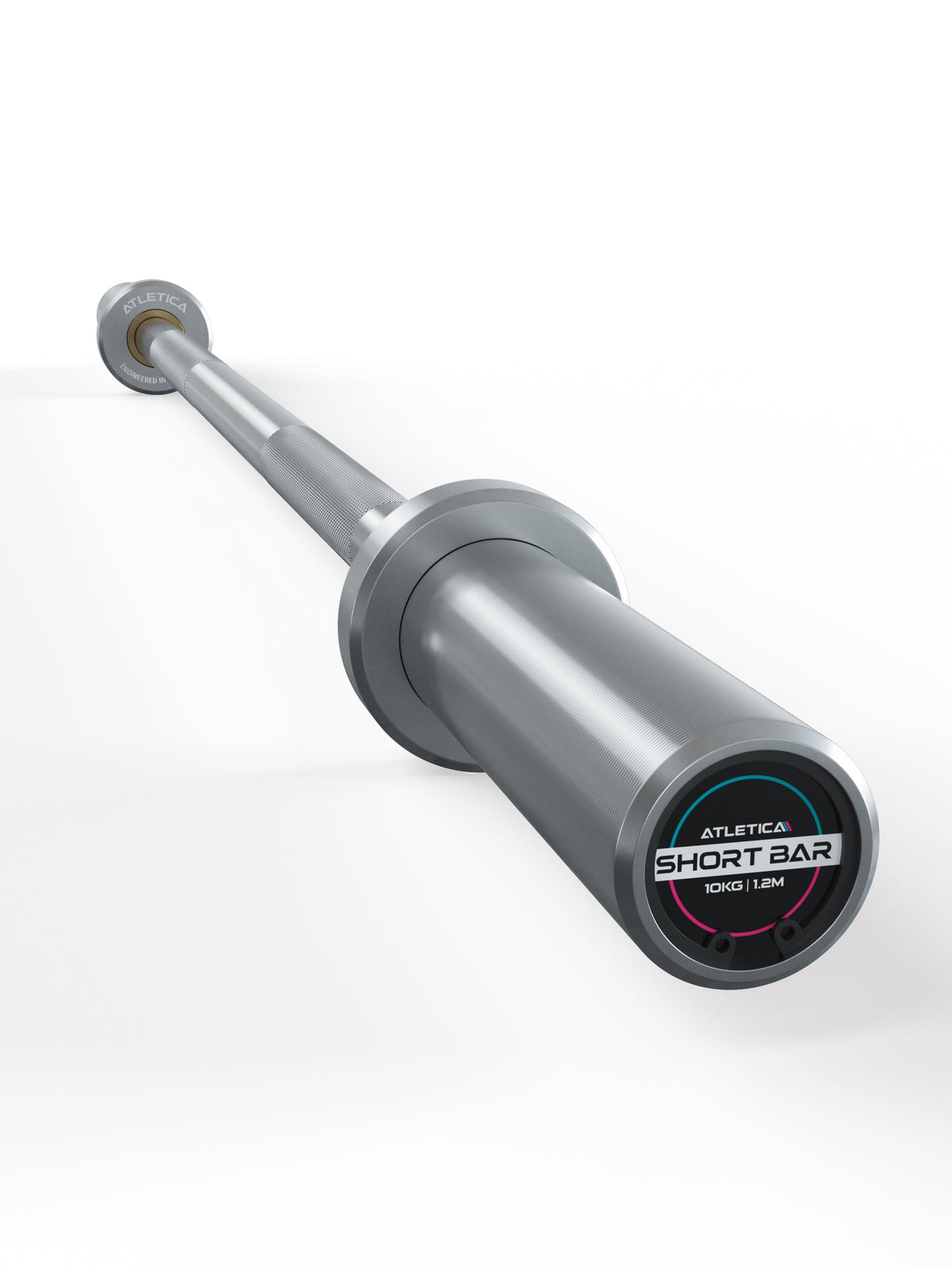 Short Bar Compact Chrome Barbell 47" - Compatible with 50mm Weight Plates
