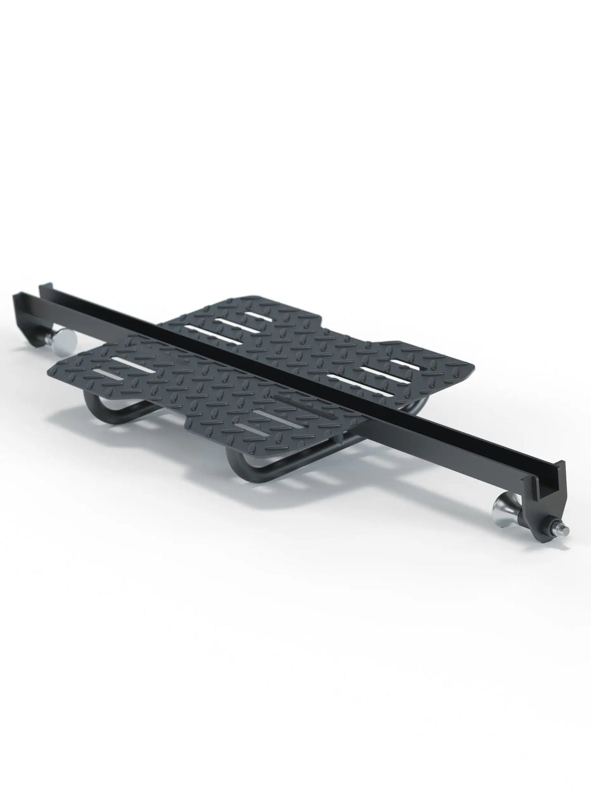 KSK Smith Machine Outperform Set - black step plate with non-slip surface, mounted on a metal frame with wheels