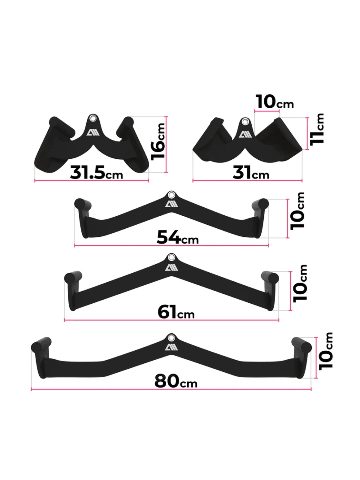 Ergo Handles 5-Piece Set for Maximum Power Transfer