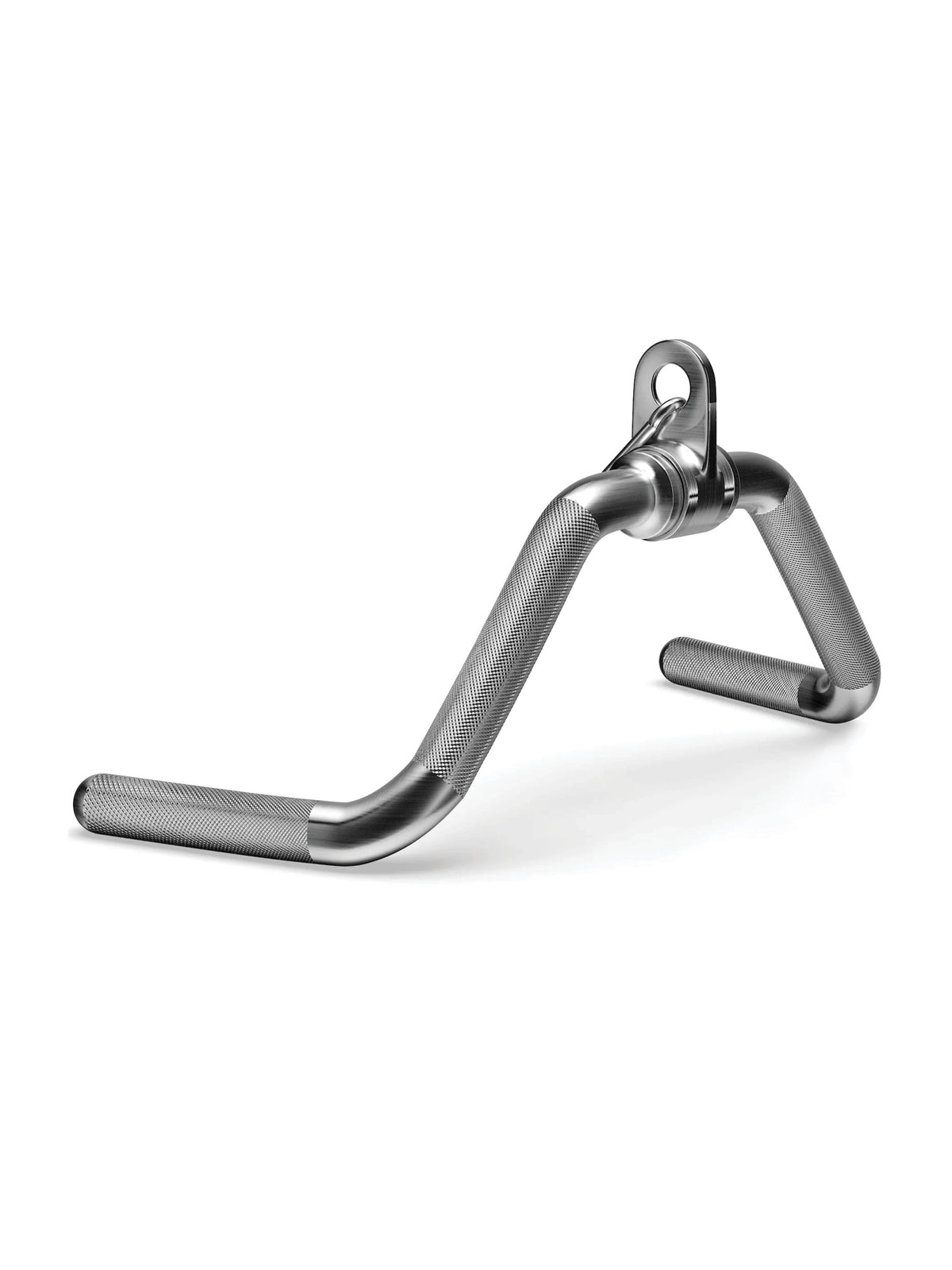 Rowing handle made of chrome-plated steel for back training