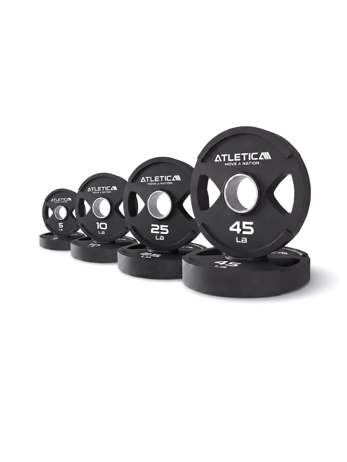 Atletica 2H Gripper Plates 170 lb Set - Weight Plates 5 to 45 lb