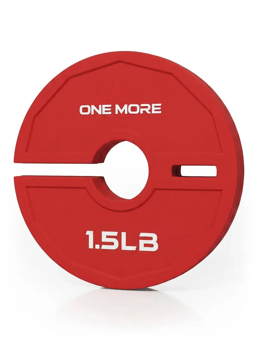 Add-on Flex Plates - Weight plate 2 lb, made of solid rubber in red, for fine-step weight increase