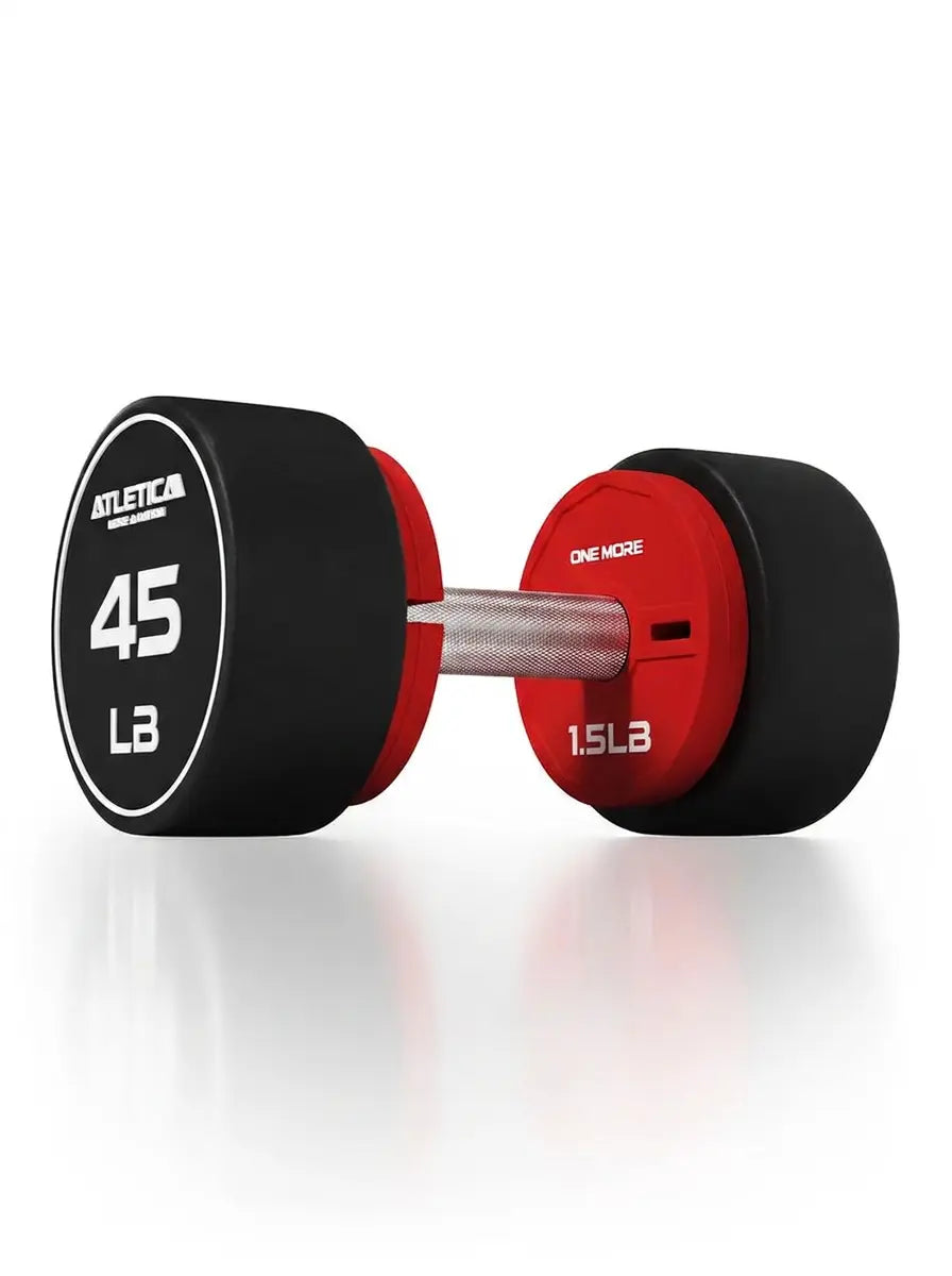 Add-on Flex Plates - round dumbbell 45 lb with 2 lb red insert, made of solid rubber