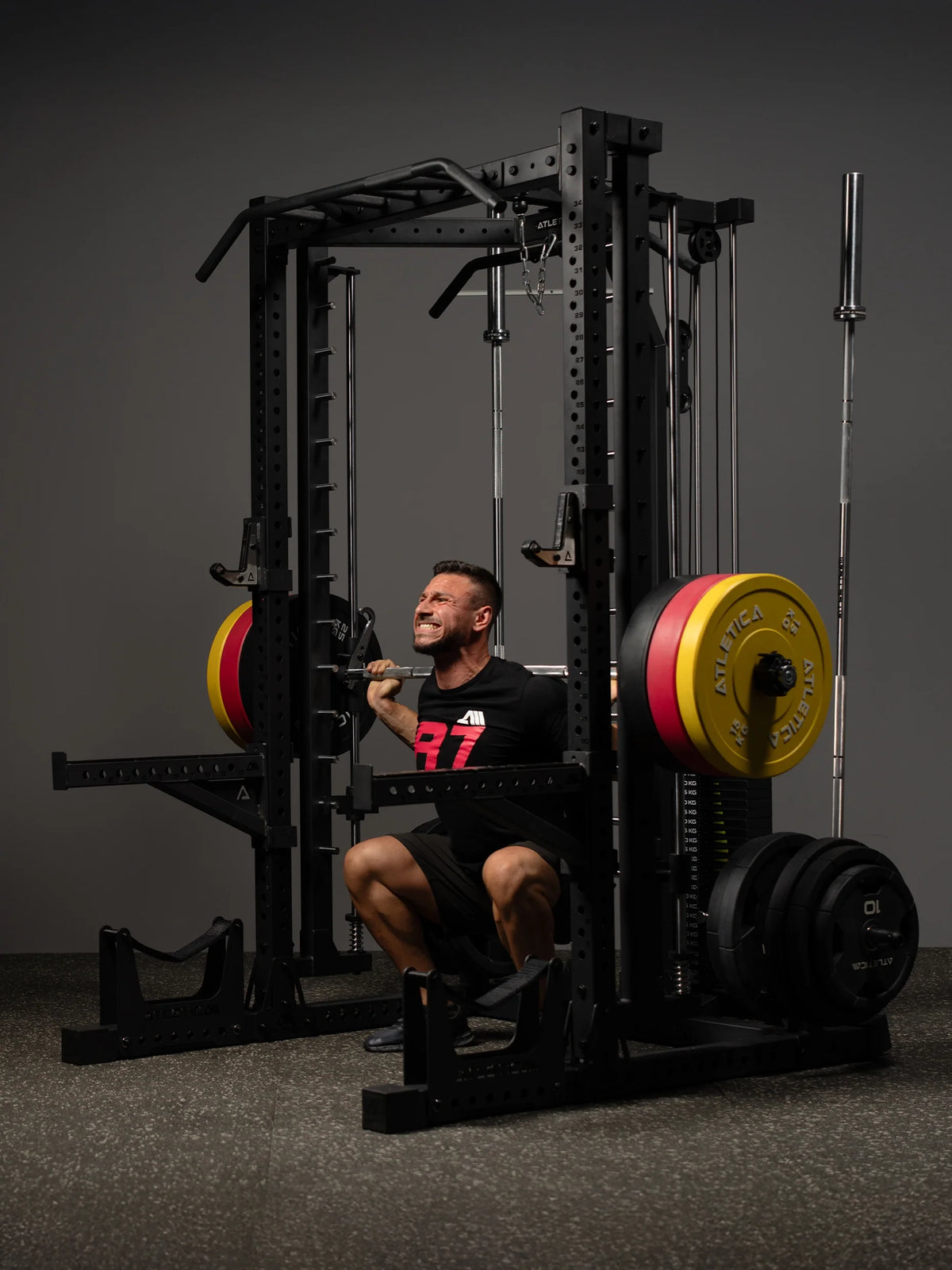 R7 Nemesis Squat Rack - Squat on the Smith Machine
