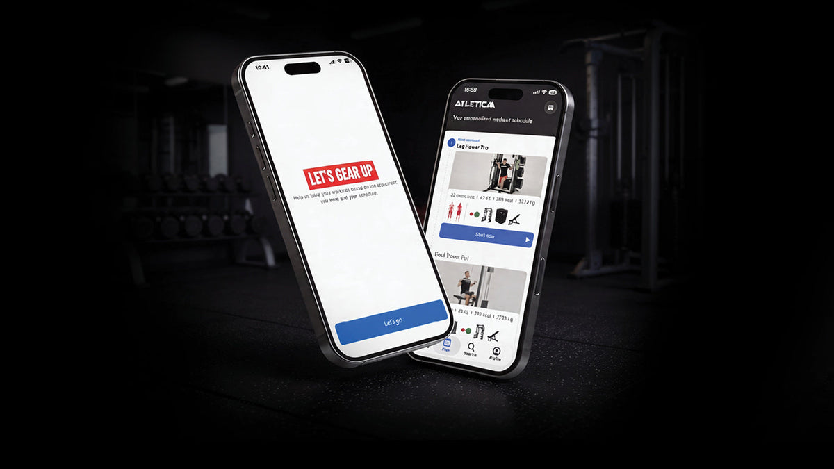 Atletica Training App on two phones