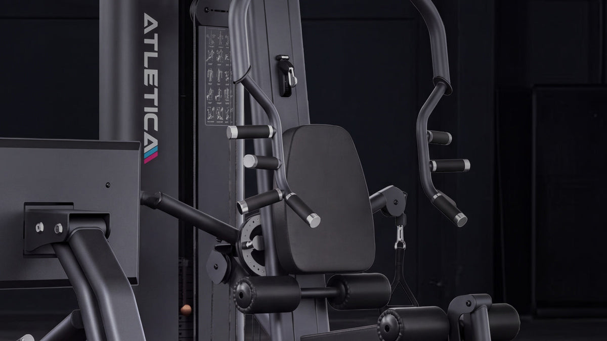 Atletica X-Tron Multigym: with 7-position adjustable cable pulley arms and 10-position adjustable chest press