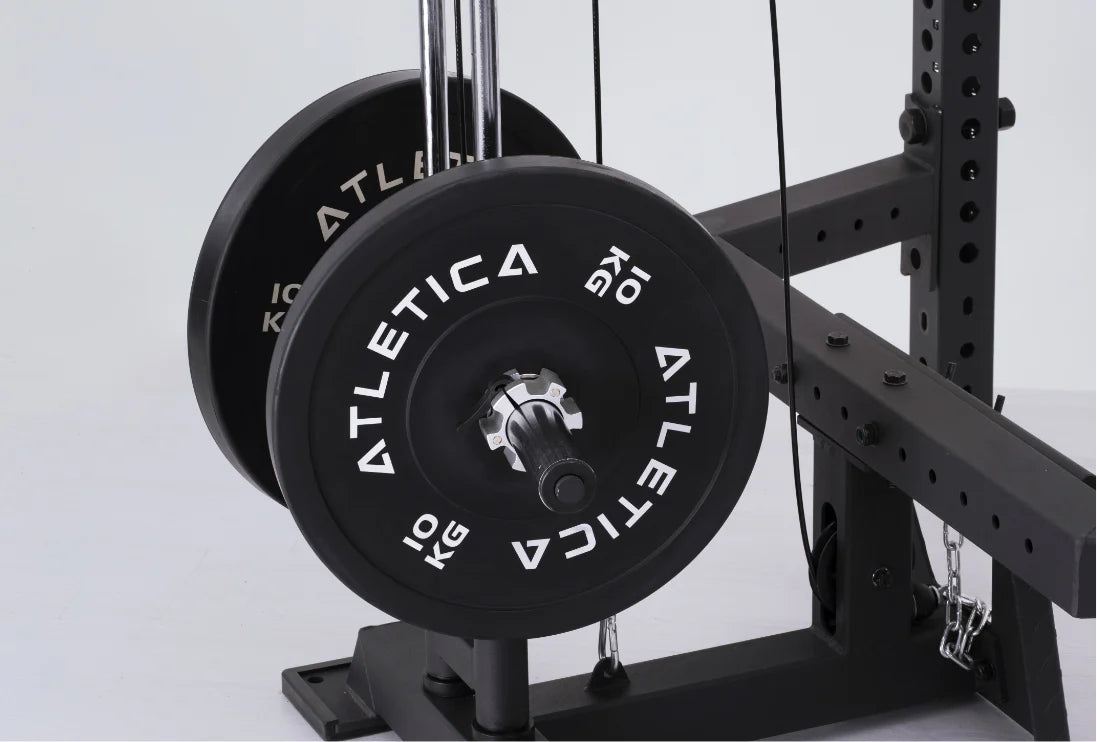 R8 Blaster Power Rack: Latzug kompatibel mit 30/50 mm Scheiben