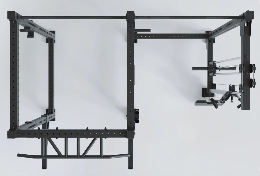 Power Rack mit Kabelzug-Anbau R8 Drift: 123 cm Käfigtiefe