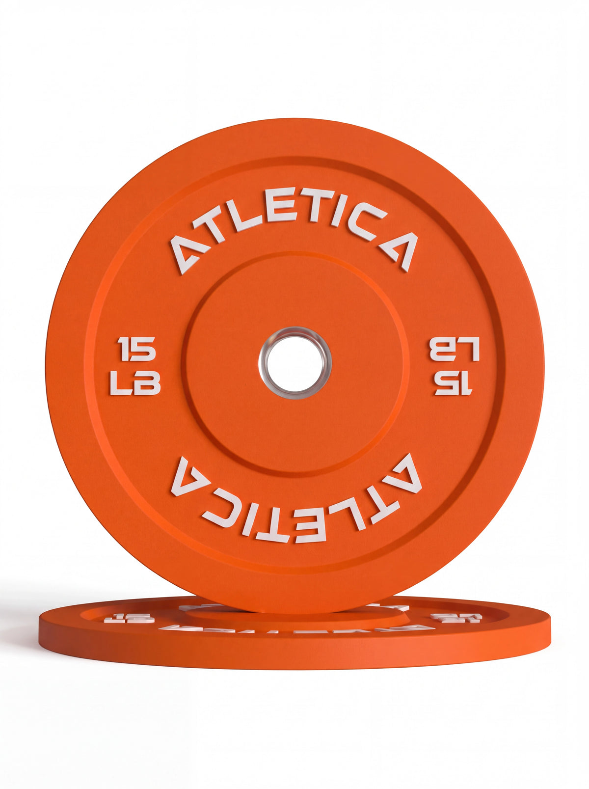 Color Bumper Plates as a 15 lb pair with 50 mm Olympic bore – for weightlifting and conditioning training