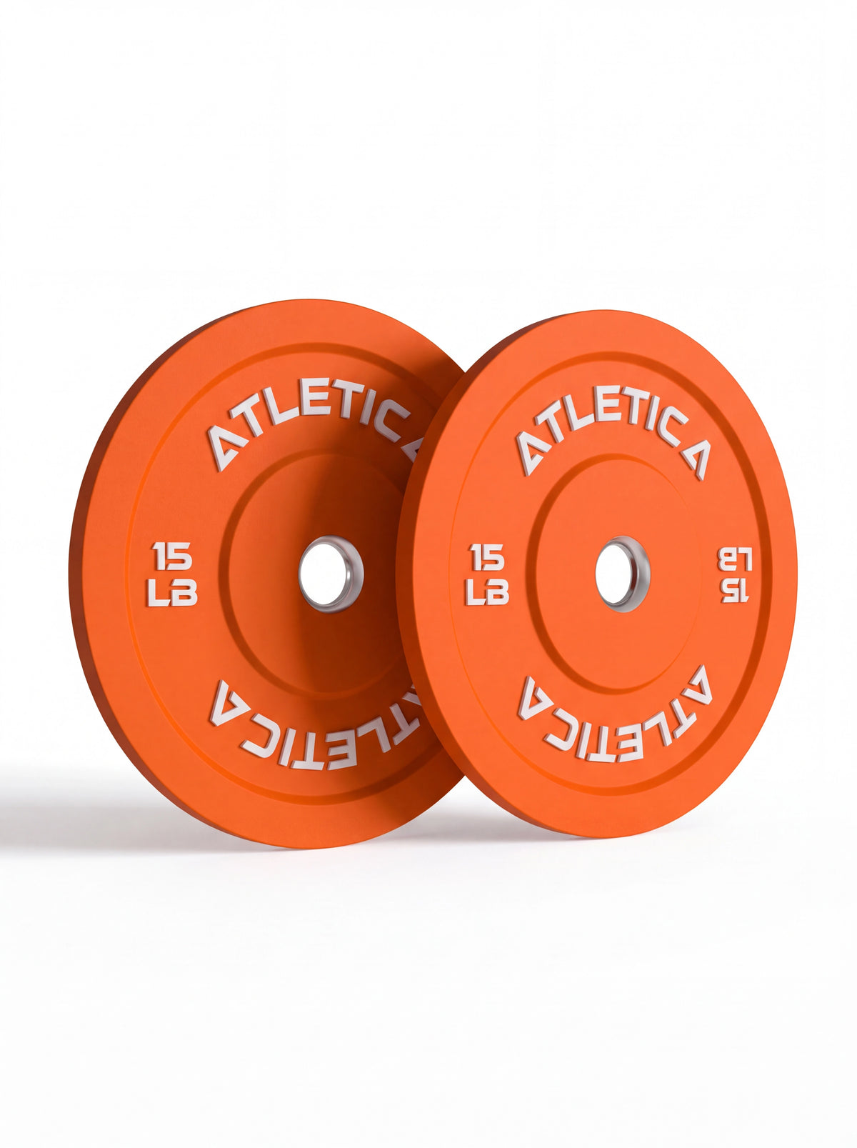 B15 Starter Set - Two Gray  Color Bumper Plates Weight Plates, 15 lb Each,