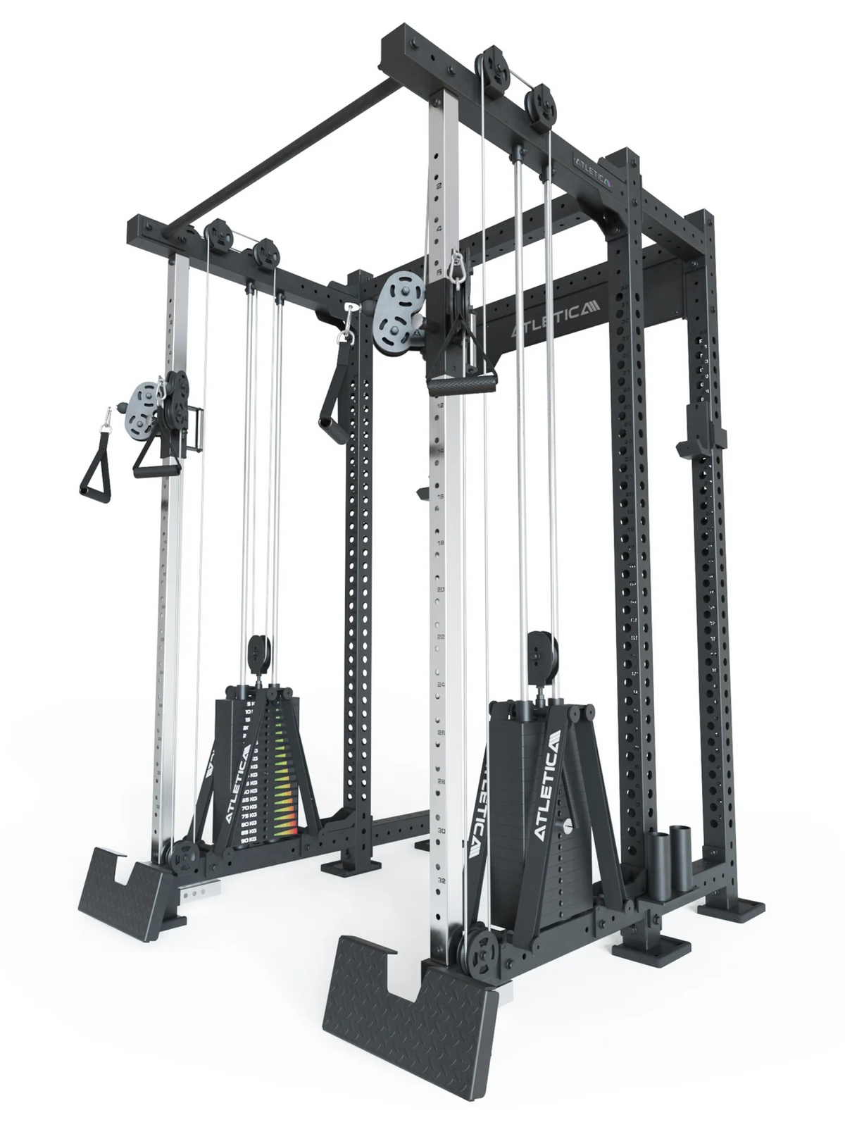 R8 Duality - Power Rack with cable pull, weight stacks, handles