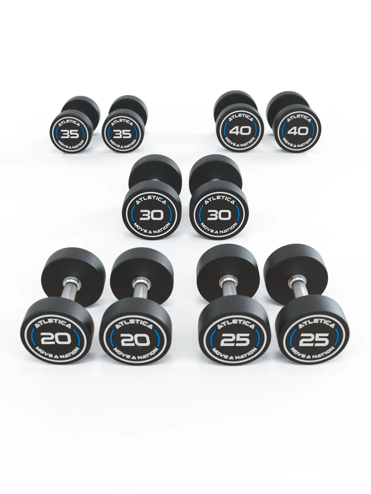 Atletica Round Dumbbells PRO Set 2 Advanced - 20 to 40 lb in pairs