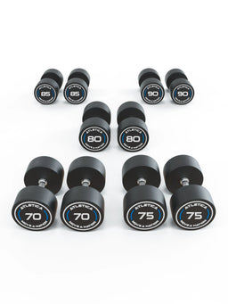 Atletica Round Dumbbells PRO Set 3 Pro 70 to 90 lb for functional and strength training