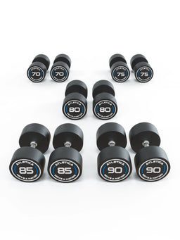 Atletica Round Dumbbells PRO Set 3 Pro 70 to 90 lb for functional and strength training