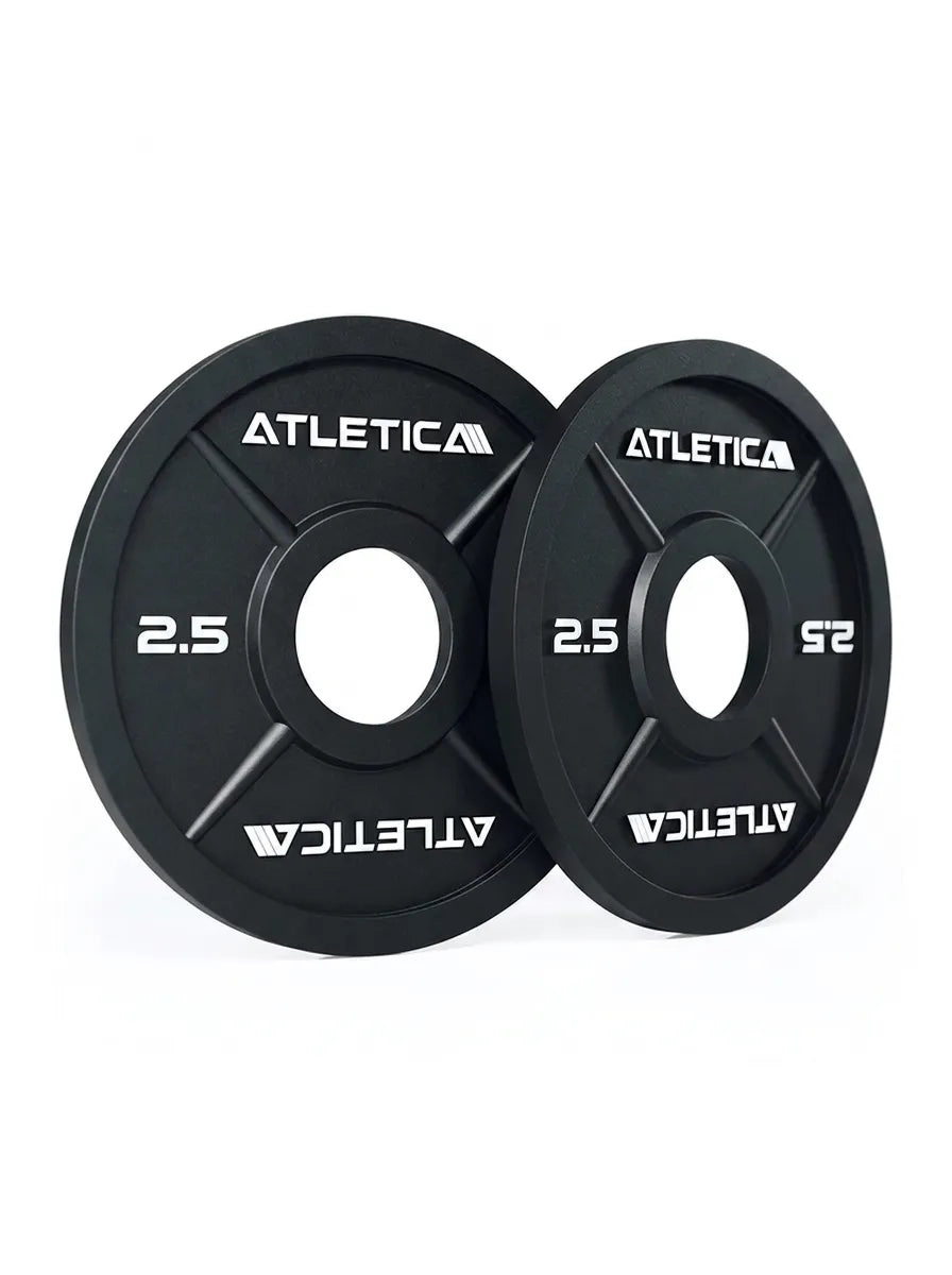 Atletica Iron Plates - Two Black Cast Iron Weight Plates 2.5 lb