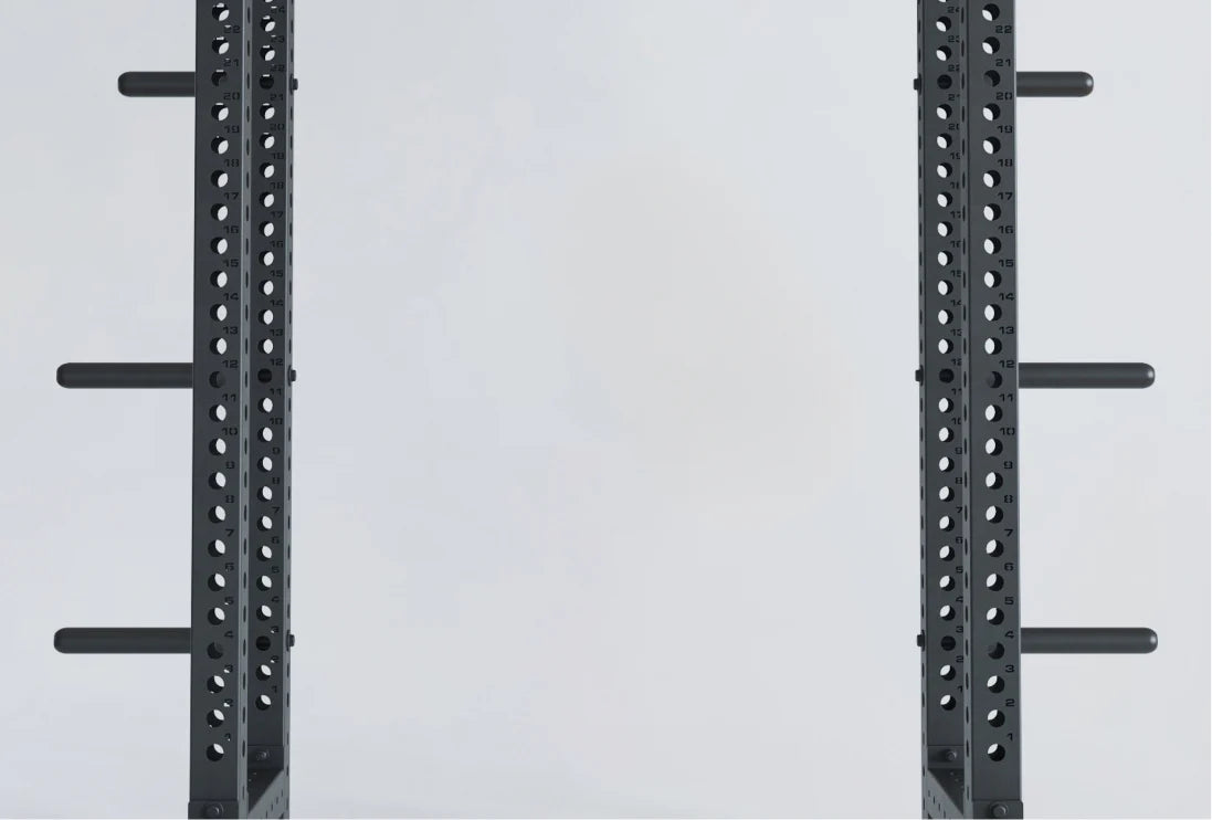 R8 Oxygen Power Rack mit Hantelscheiben Aufnahmen für mehr Ordnung