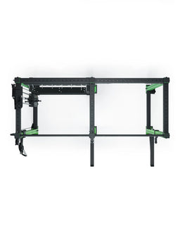 R8 Falcon L Power Rack in Electric Green -  cage with cable pulley top view