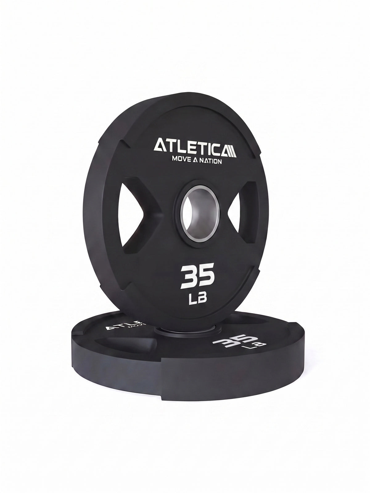 Weight Plates Dual-Gripper Plates: High Ergonomics through Two-Handle Design | 5 lb to 35 lb | Pollutant-free with TÜV REACH Certificate, 