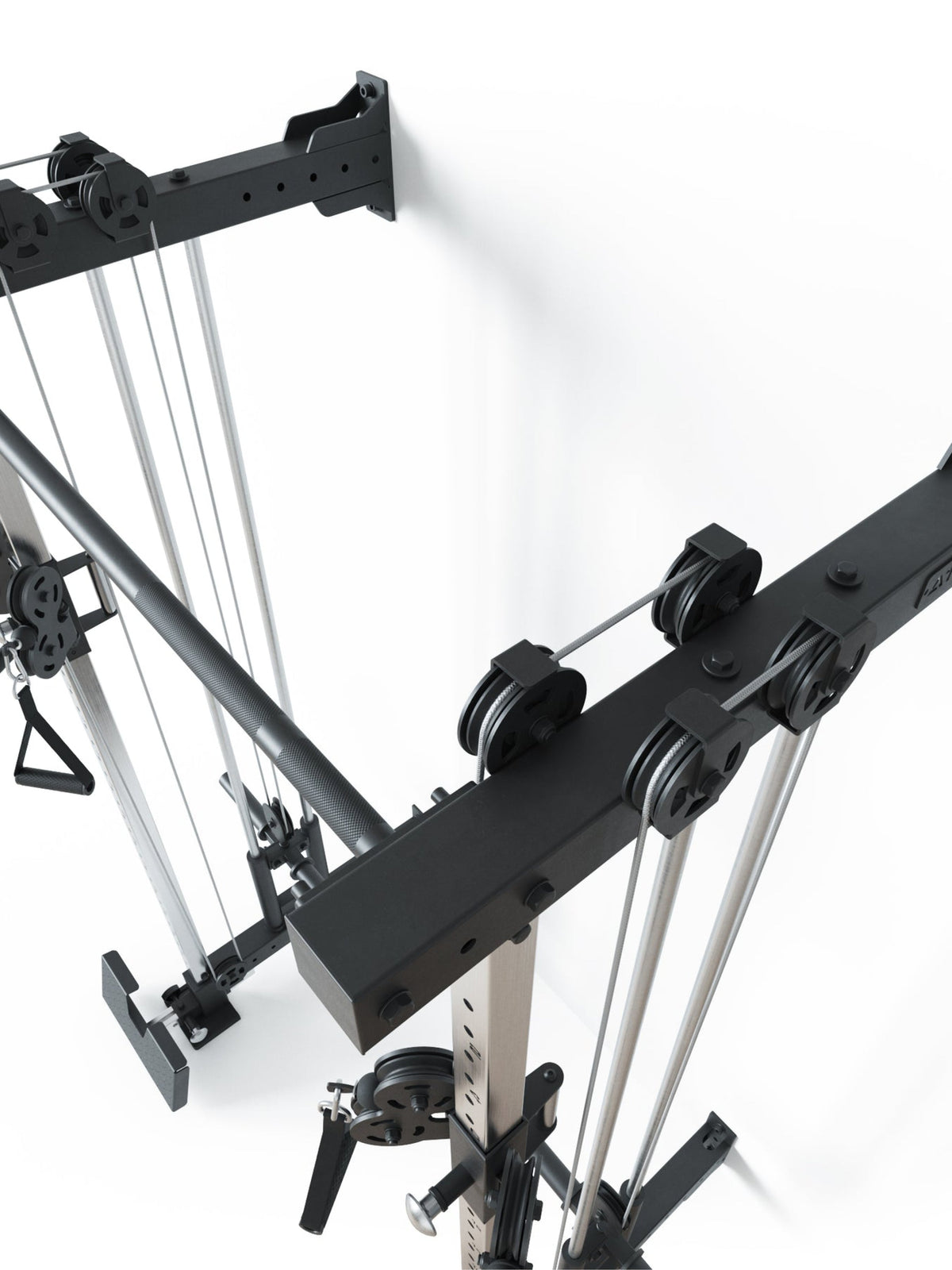 R8 Nitro Cable Rack - functional trainer with pulleys, handles and weight plates, wall-mounted