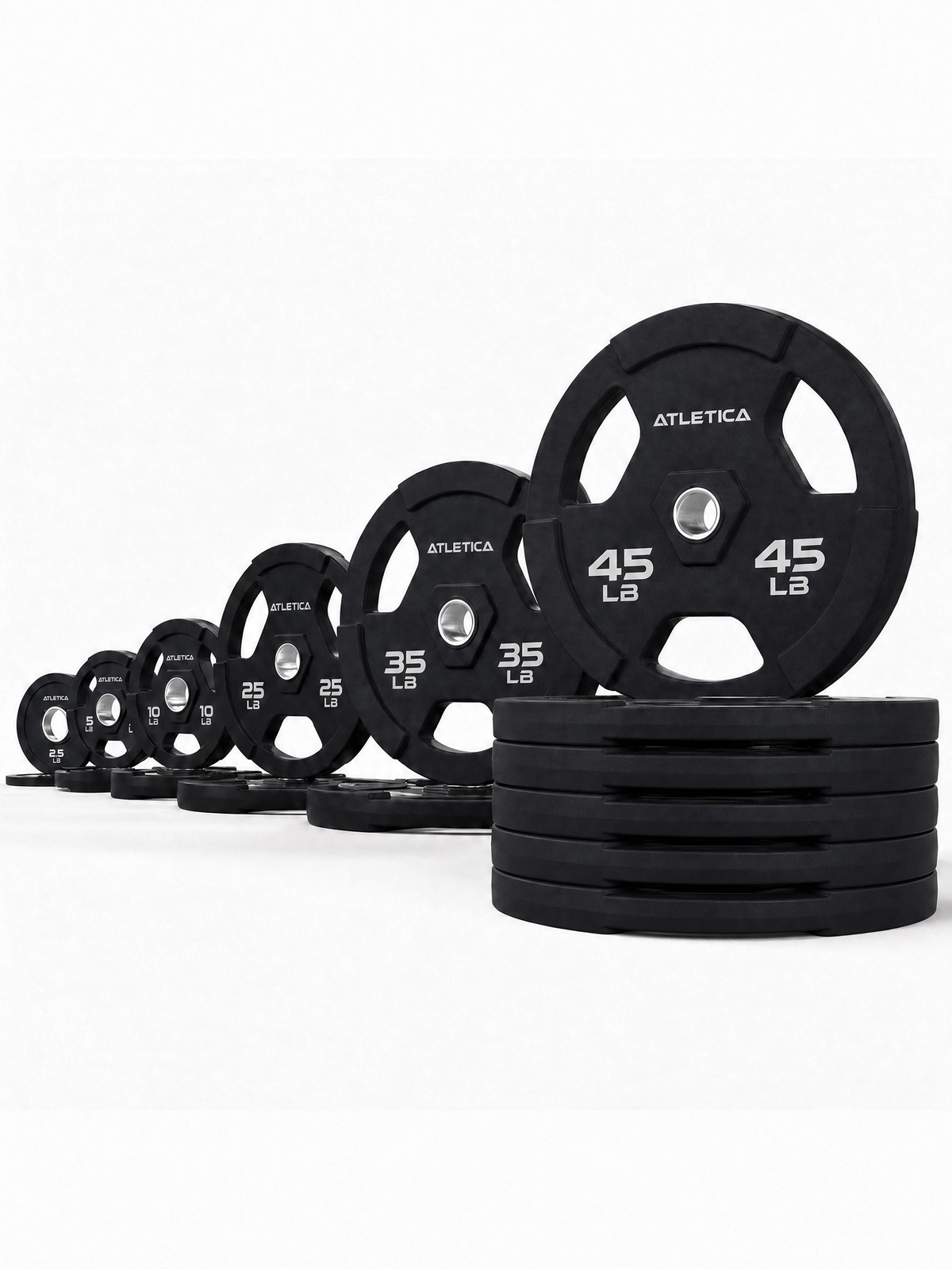 3H Gripper Plates 425 lb Set with black weight plates in 10, 25, 35 and 45 lb